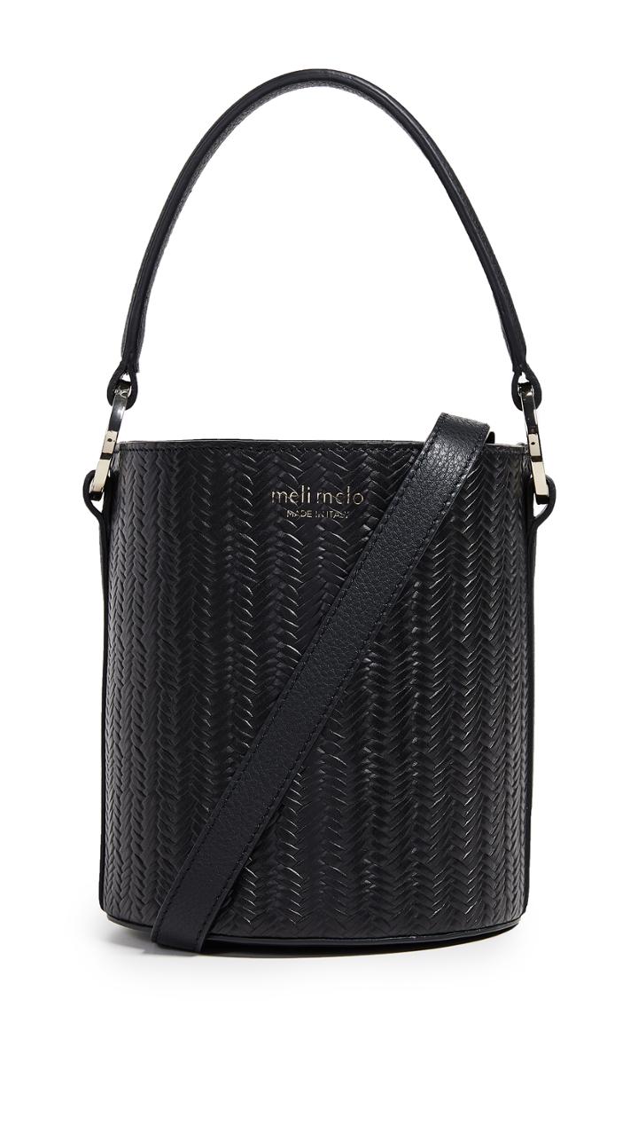 Meli Melo Santina Mini Woven Bucket Bag