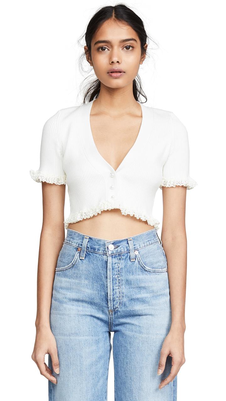 For Love Lemons Brandi V Neck Crop Tee