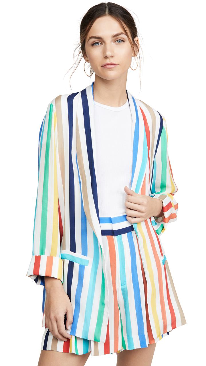 Alice Olivia Kylie Easy Shawl Collar Jacket