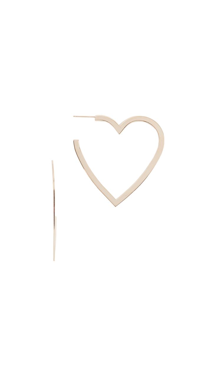 Jennifer Zeuner Jewelry Larissa Medium Heart Hoop Earrings