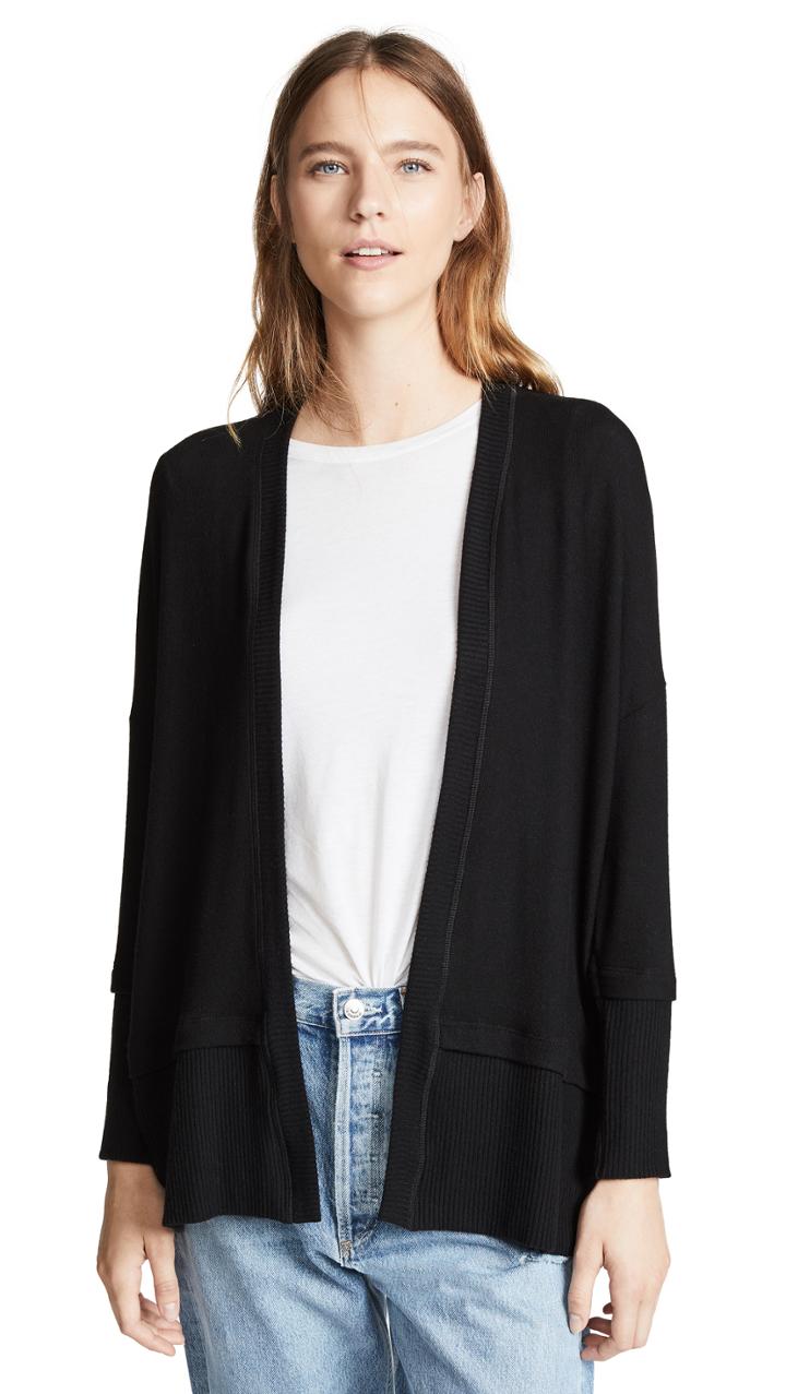 Three Dots Brushed Knit Cardigan