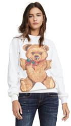 R13 Teddy Bear Crew Neck Sweatshirt