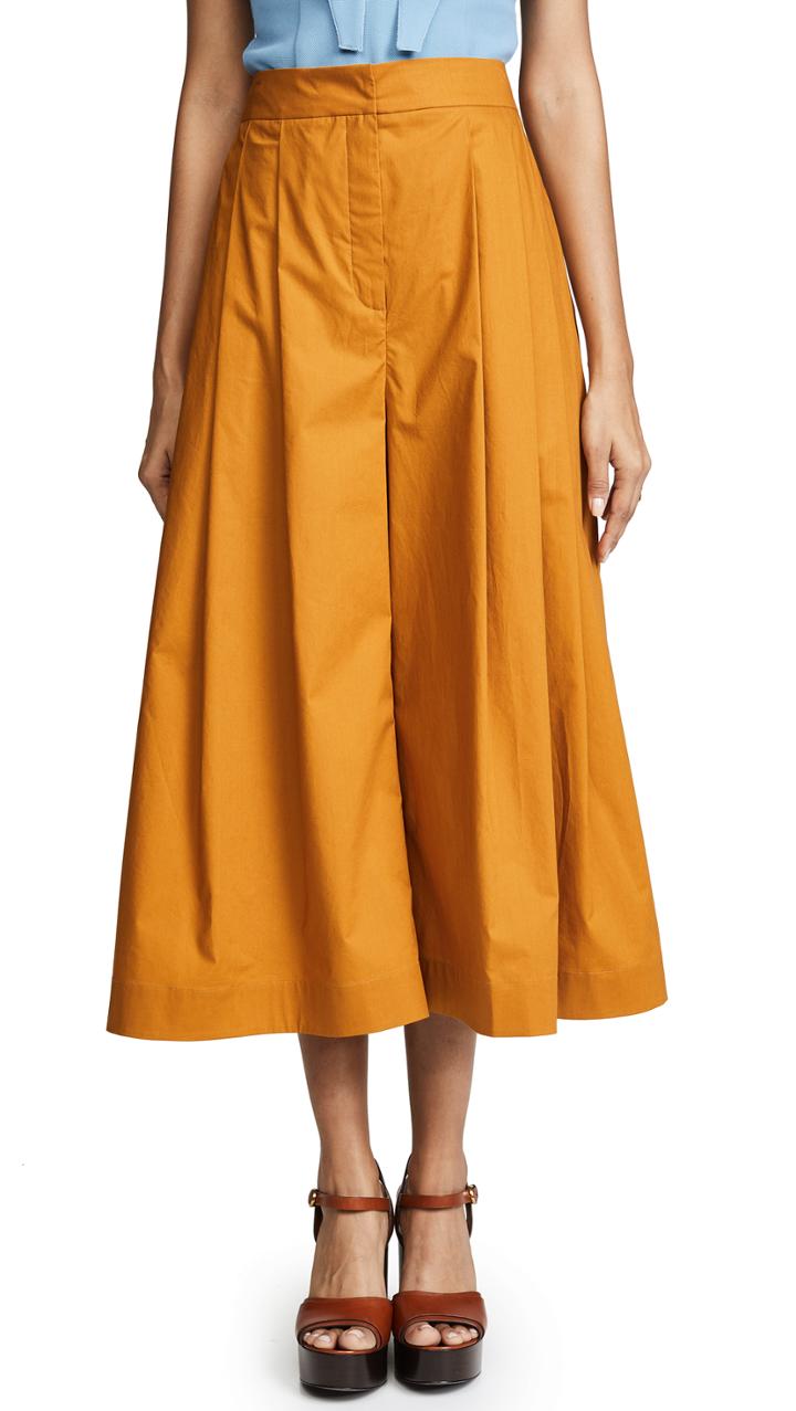 Vilshenko Rosa Stripe Full Length Skirt