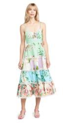 Farm Rio Mixed Floral Midi Dress