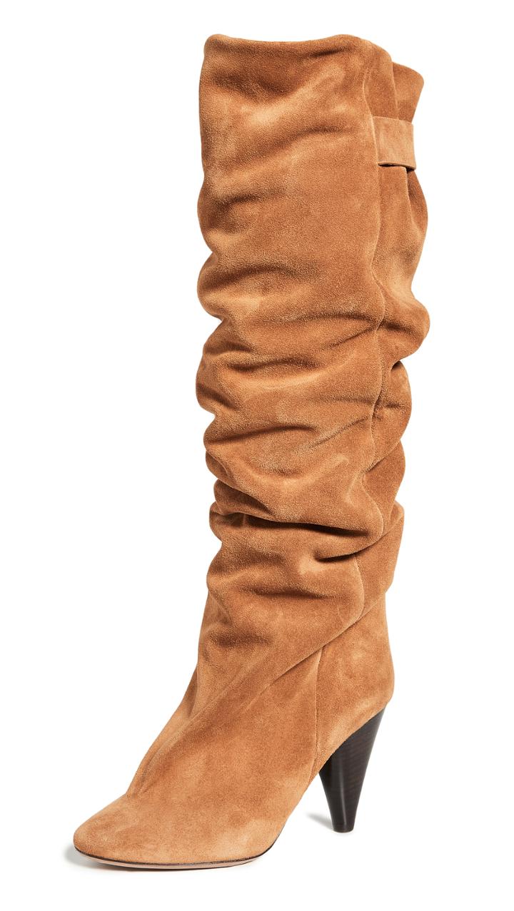 Isabel Marant Lacine Velvet Wrinkled Boots