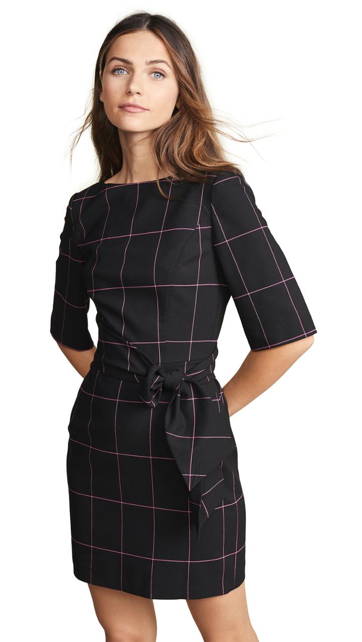 Alice Olivia Virgil Boat Neck Dress