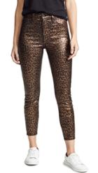 L Agence Margot High Rise Foil Skinny Jeans