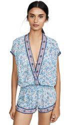 Poupette St Barth Amora Pom Pom Trimmed Romper