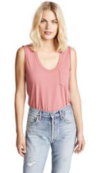 James Perse Sleeveless Pocket Tank Top