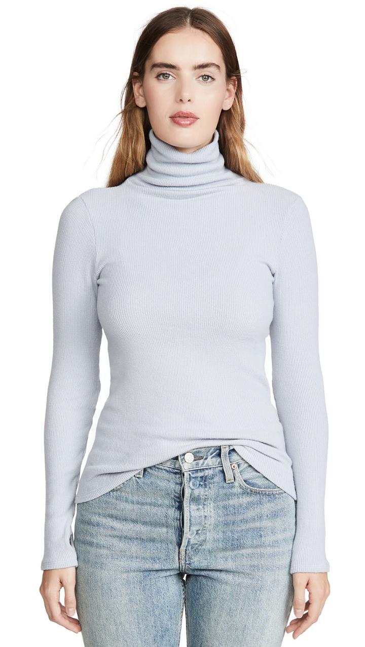 Enza Costa Long Sleeve Turtleneck Sweater