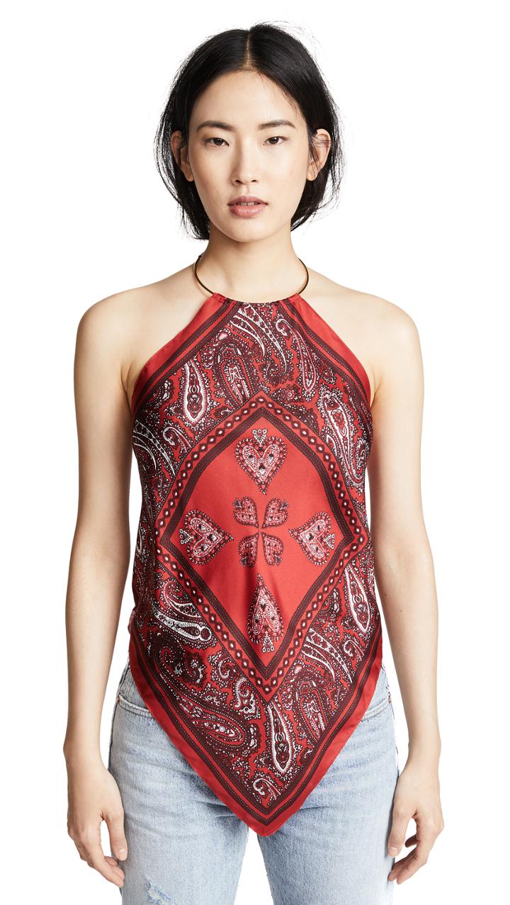Diane Von Furstenberg High Neck Scarf Blouse