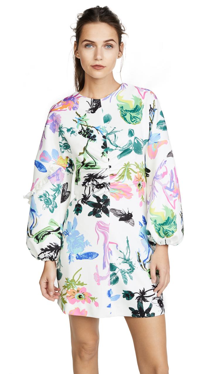 Tibi Ruffle Detail Dress