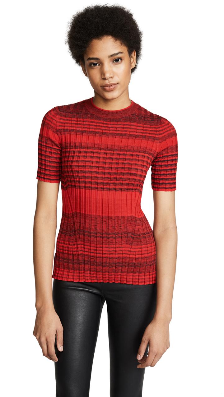 Helmut Lang Stripe Crew Neck Sweater