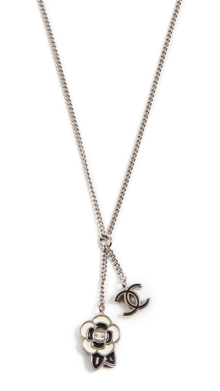 What Goes Around Comes Around Chanel White Enamel Necklace