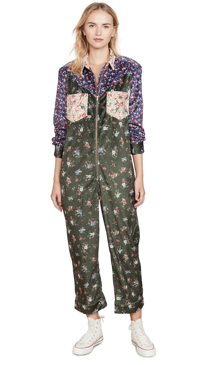Farm Rio Mixed Print Jumpsuit