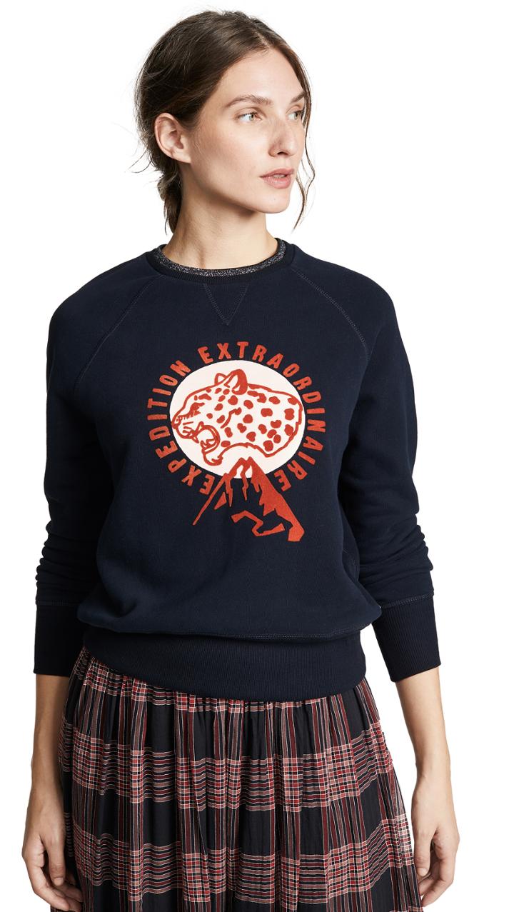Scotch Soda Maison Scotch Raglan Tiger Sweater