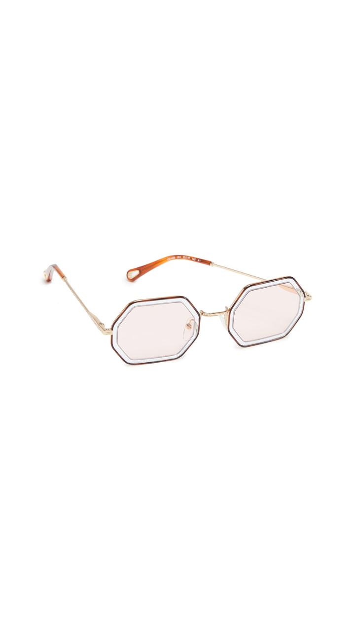 Chloe Tally Rectangular Sunglasses