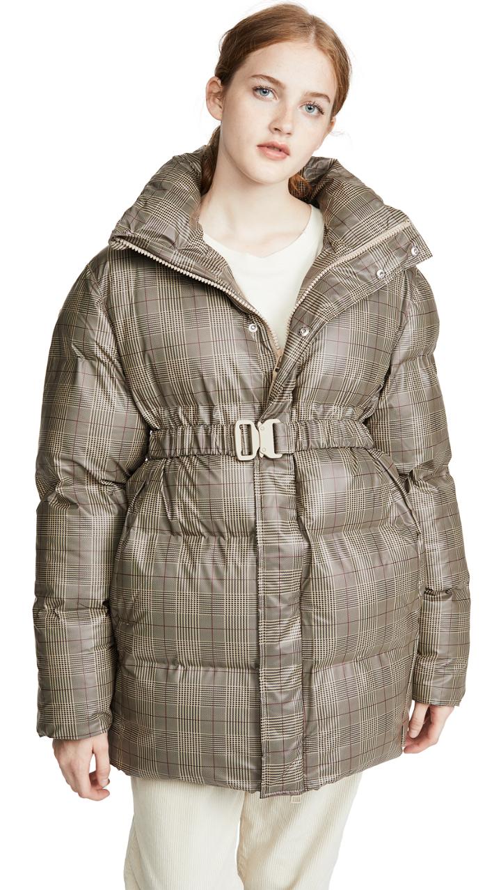 Rains Check Puffer Coat