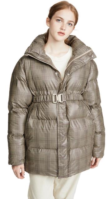 Rains Check Puffer Coat