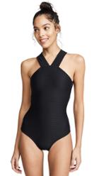 Shoshanna High Neck One Piece Swimsuit