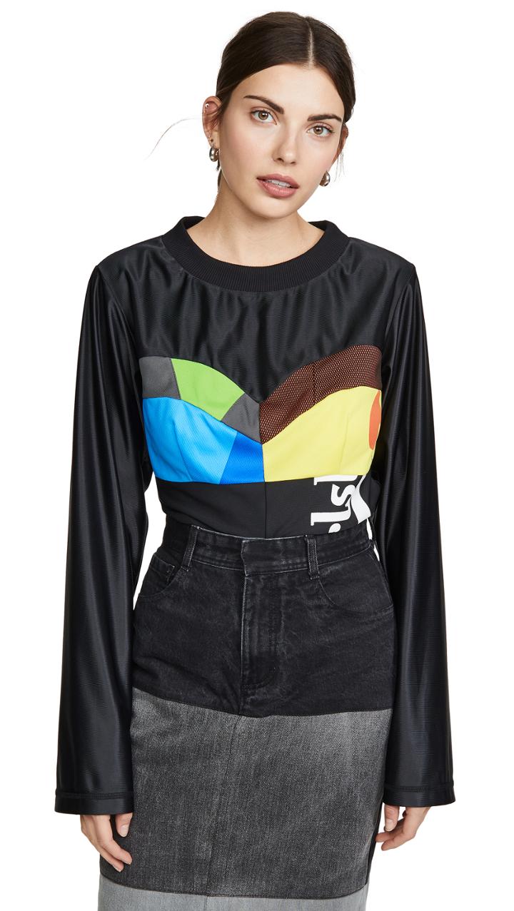 Ksenia Schnaider Long Sleeve Tee With Corset