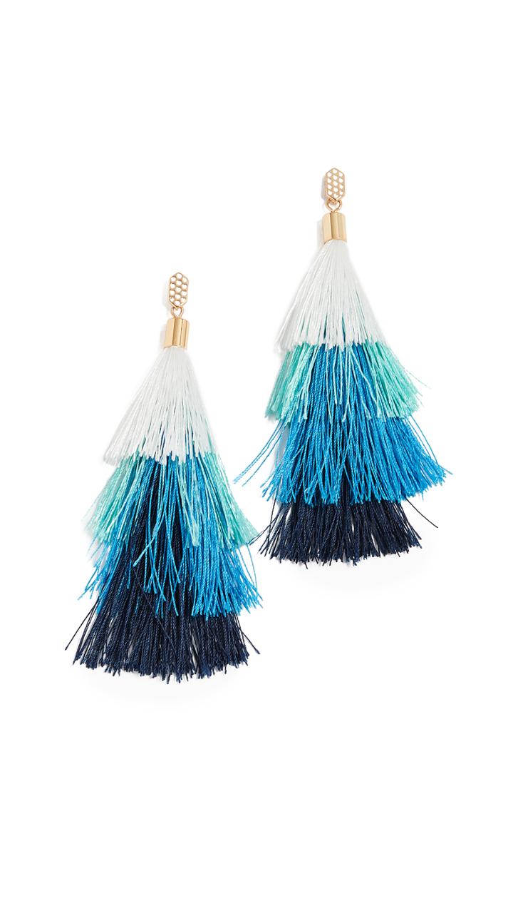 Rebecca Minkoff Stacked Tassel Earrings