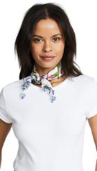 Tory Burch Iris Neckerchief With Fringe