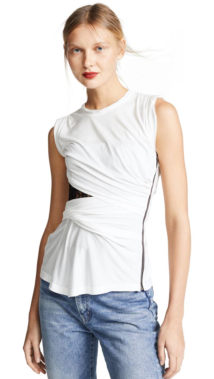 Alexander Wang T Shirt With Lace Bustier
