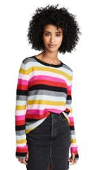 Pam Gela Multi Stripe Crew Neck Sweater