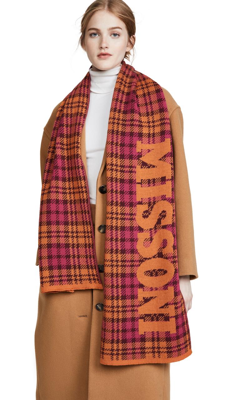 Missoni Plaid Scarf With Branding