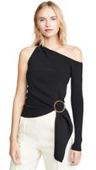 Edition10 One Sleeve Ring Detail Top