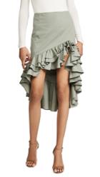 Caroline Constas Pencil Ruffle Skirt