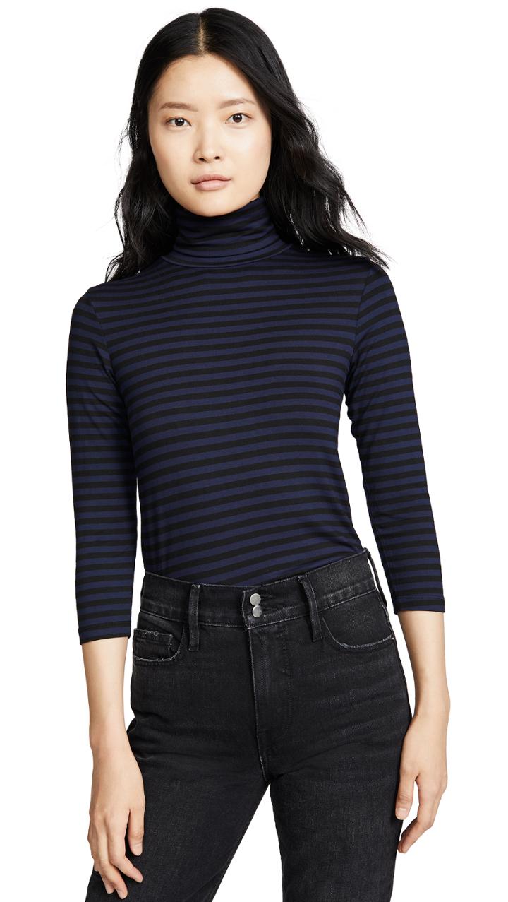 L Agence Aja Turtleneck 3 4 Sleeve