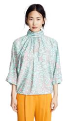 Marc Jacobs Gathered Mock Neck Top