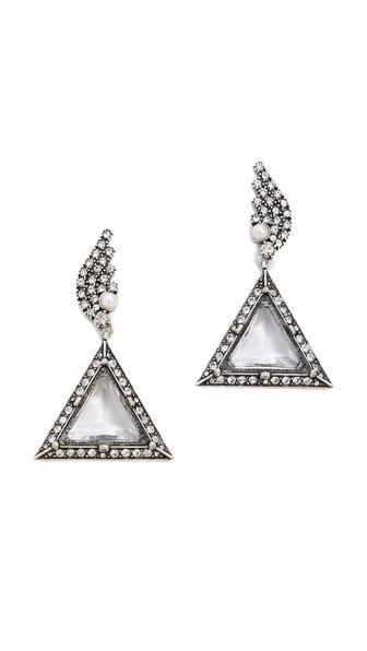 Lulu Frost Winged Glory Earrings - Silver/clear