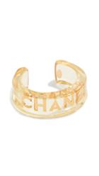 What Goes Around Comes Around Chanel Lucite Letters Cuff Bracelet