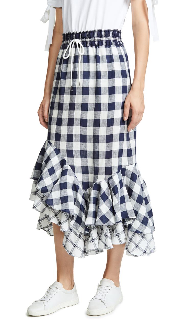 Lee Mathews Nellie Checked Skirt