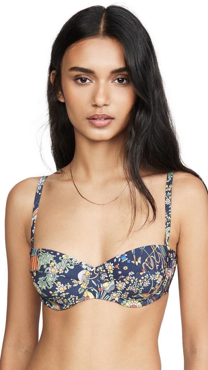 Tory Burch Colorblocked Underwire Bikini Top