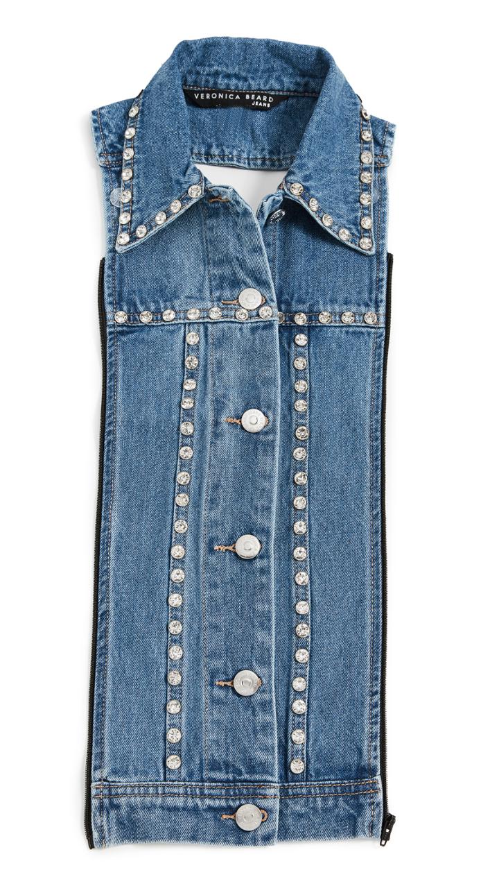 Veronica Beard Slate Dickey With Rhinestones