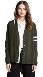 Monse Striped Cape Back Cardigan