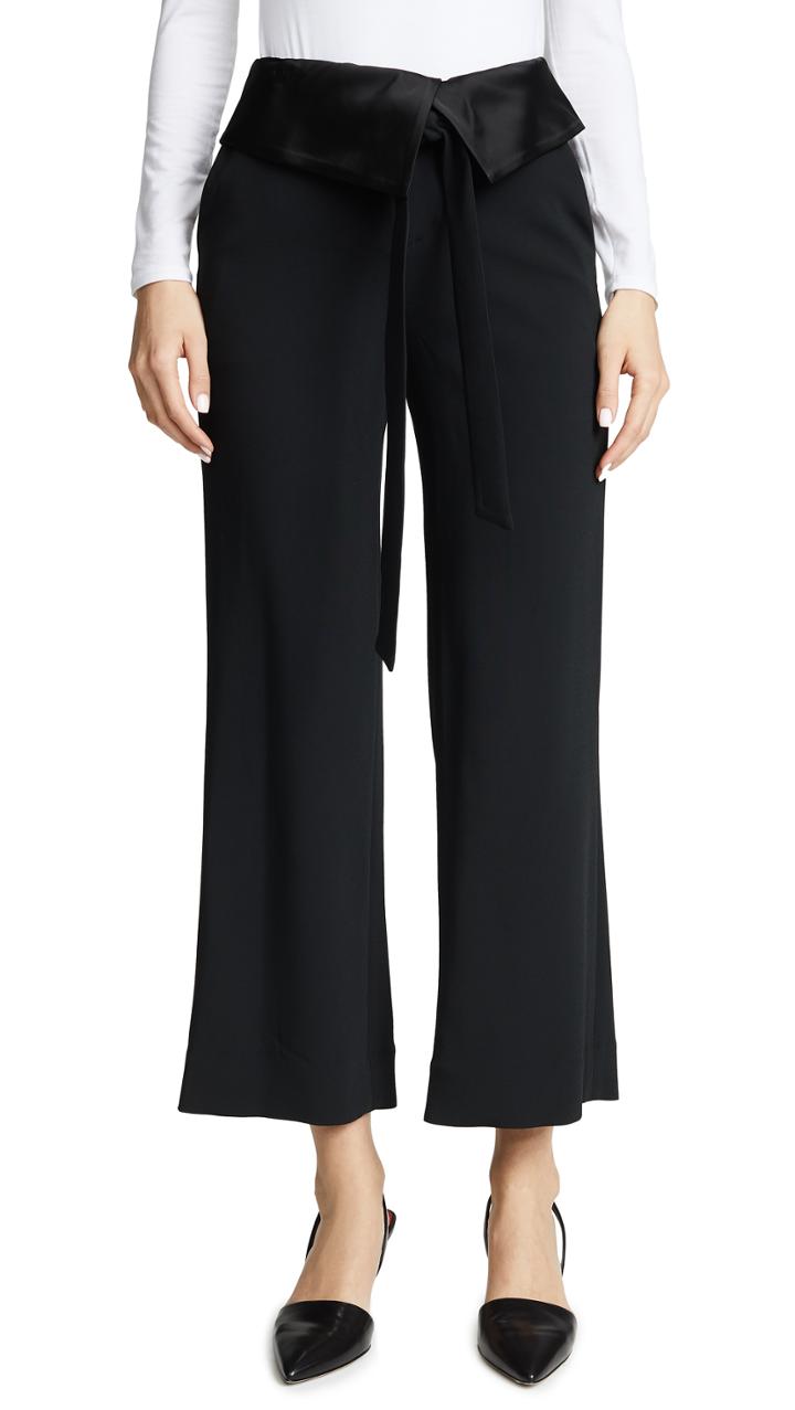 Jonathan Simkhai Deconstructed Satin Crepe Pants