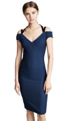Yigal Azrouel Off Shoulder Dress With Velvet Straps