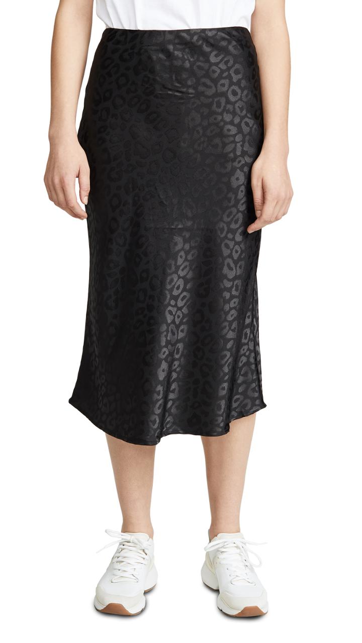 Re:named Re: Named Leopard Jacquard Midi Skirt