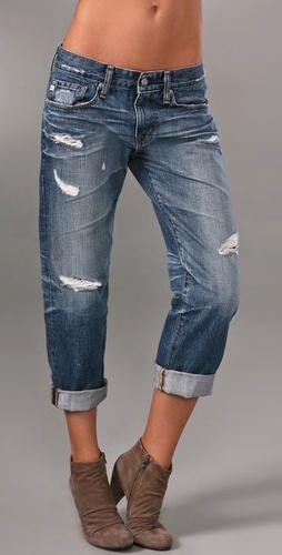 Ag Adriano Goldschmied Ex Boyfriend Crop Jeans
