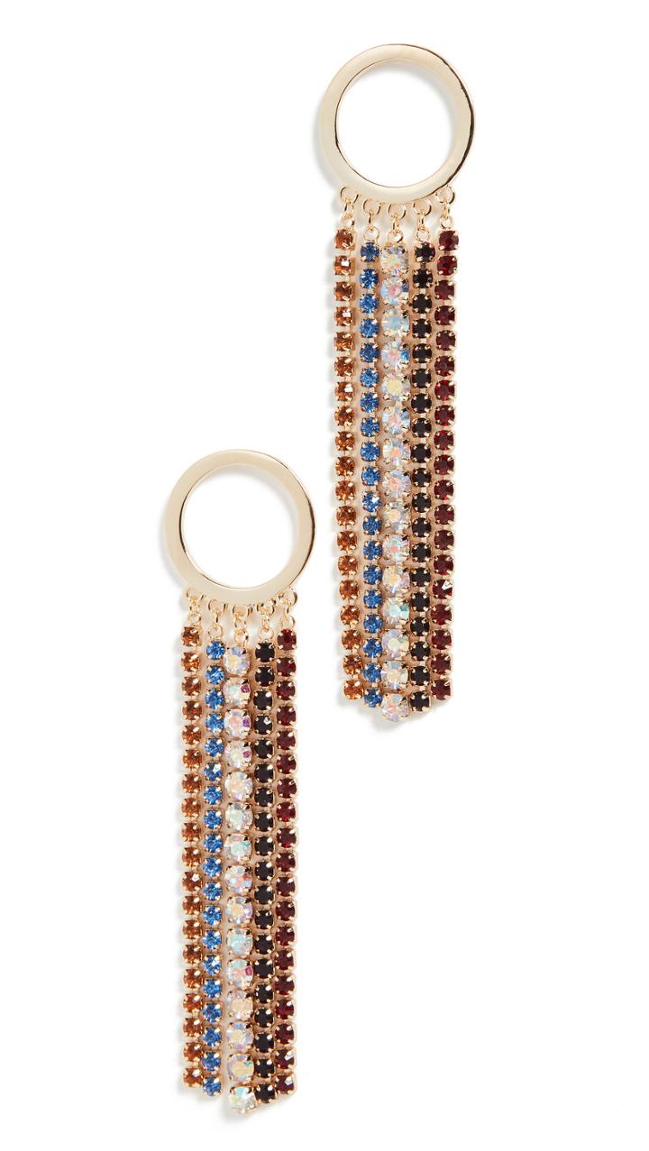 Jules Smith Rainbow Fringe Earrings