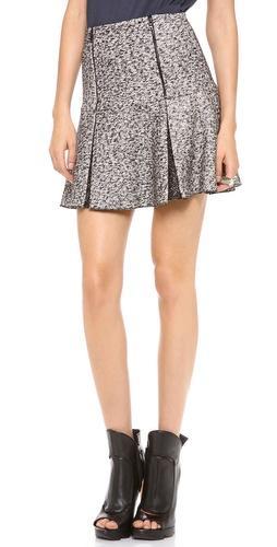 Robert Rodriguez Tweed Zip Flip Skirt