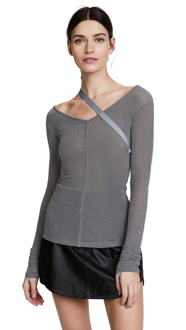 Helmut Lang Strap V Neck Top