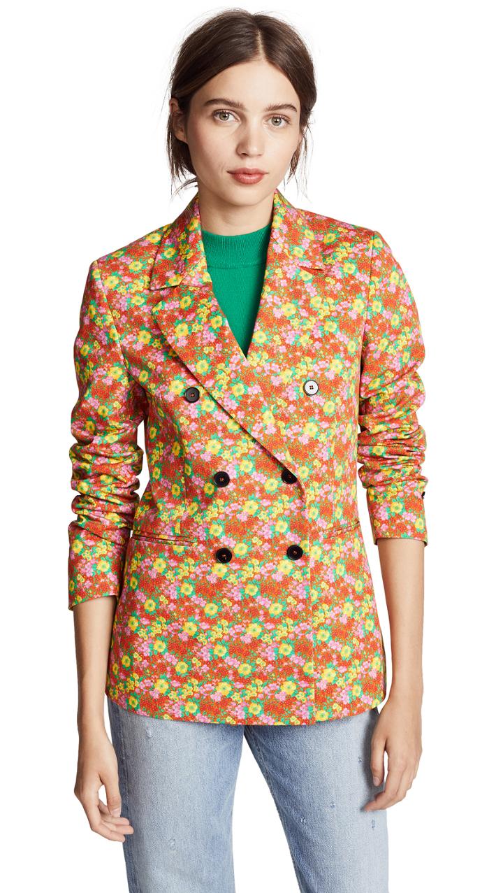 Msgm Floral Blazer