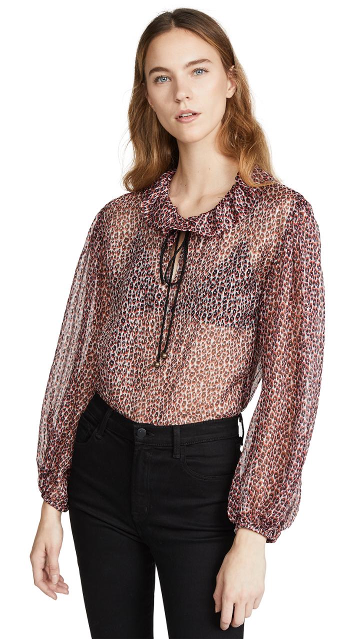 Philosophy Di Lorenzo Serafini Tie Neck Ruffle Blouse