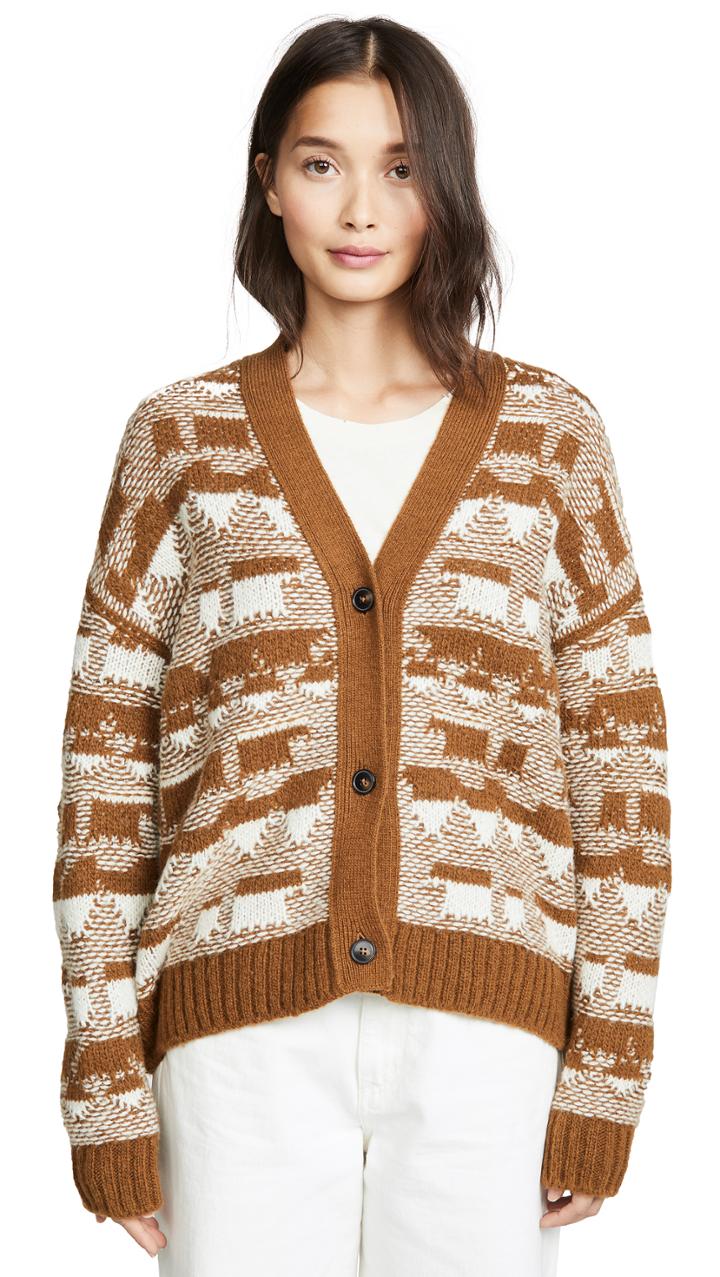 Closed Patterned Cardigan